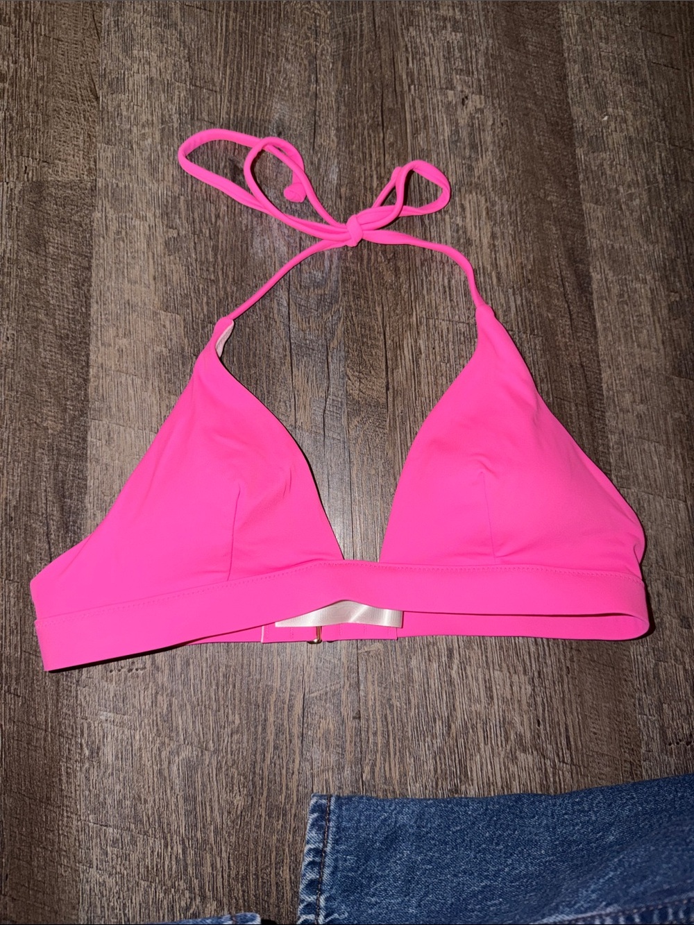 Victoria's Secret Neon Pink Triangle Bikini Top